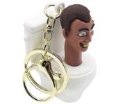 El inodoro Skibidi Toiletman Llavero Colgante Juguetes Modelos Figuras para la decoración del bolso de la mochila del coche A