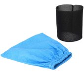 Bolsas de filtro textil Filtro de espuma húmedo y seco para filtro de aspiradora Karcher MV1 WD1 WD2 WD3 Aspiradora de bolsa Piezas azul negro