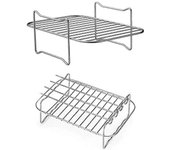 Rejilla de la freidora de aire Freidoras de aire de doble cesta Freidoras de aire Soporte de parrilla de acero inoxidable Accesorios de freidora de...