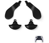 Para Sony PlayStation 5 DualSense Edge Game Controller Paletas de repuesto de acero inoxidable - Gris Multicolor Black