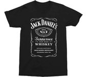 Jack Daniels Label Logo Camiseta Camiseta de Alto Peso Grandes