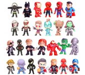 Figuras de superhéroes 26 piezas Mini coleccionables 1.58 pulgadas Ultimate Superhero Playset, Rellenos de medias navideñas Huevos de Pascua Héroes...