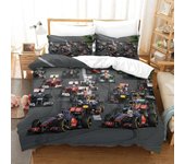 Juego de fundas nórdicas de ropa de cama F1 Racing Juego de colchas nórdicas impresas en 3D para niños adultos Sin edredón King Single135x200cm