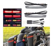 Motocicleta Led Saddlebag Freno que fluye Luz de acento de señal de giro para Harley Cvo Touring Electra Road Glide Ultra Limited 2014-up