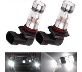 2x 9005 HB3 6000K 100w 2323 Proyector Led Bombillas de luz de conducción antiniebla blancas (FJ22)