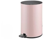 Cubo de basura de metal de baño de acero inoxidable Rosa