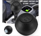 Car Automatic Gear Shift Knob Shifter Stick Lever Pen Hand Ball Plastic para Mercedes Smart Fortwo 450 1998-2014 Negro