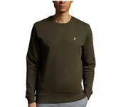 Lyle & Scott Hombres Jumpers Cuello Redondo Sudadera de Invierno Sudadera Sudadera Oliva M
