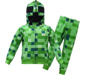 Minecraft Costumes For Older Children In Autumn Long-sleeved Suit Pullover + Pants Two-piece Set 7073