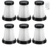 6 filtros HEPA para la aspiradora K12 / K12 Pro / K13 y la aspiradora de mano Genius Invictus .0 / 2.0 Como se muestra