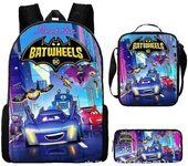 Batmobile Batwheels Bolsa para niños Bolsa principal Mochila de anime Bolsa de cartera Estuche de lápices