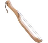 Cuchillo de arco de pan de madera Cuchillo de sierra de 15,8 pulgadas con mango de madera Rebanadora de pan para pan casero S