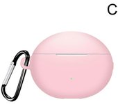 para Huawei Freebuds 6i Funda Protectora Gancho Cubierta Blanda Carcasas de Silicona Anti Polvo Rosa