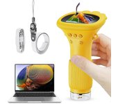 Microscopio digital para niños 1000X Zoom 2MP Mini cámara de microscopio de mano con 8 luces LED Multicolor Style B