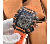 Top Aaa+ Luxury Marca de Lujo Reloj para Hombre Fly Back Timing Movimiento de Cuarzo Multifunción de Cerámica Blanca Rm11-03 5