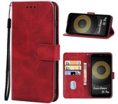 Para funda de teléfono de cuero Ulefone Power Armor 16 Pro Rojo