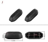 1pair Reemplazo plástico Stud Luggage Feet Pads Para bolsas de equipaje Maleta Soporte Pies J