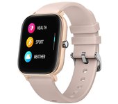 Reloj inteligente con pantalla táctil ultradelgada P8b con pantalla cuadrada de 1,4 pulgadas Rastreador de actividad física portátil con He Oro