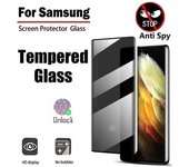 Privacidad Vidrio templado Samsung Galaxy Note 20 Ultra Protector de pantalla Anti Spy Desbloqueo de huellas dactilares