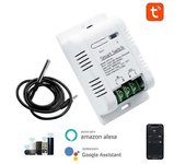 Interruptor de temperatura Wifi 16a Tuya Rf433 Termostato inteligente Ds18b20 Sensor de temperatura Monitor a prueba de agua en tiempo real