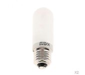 2x Jdd Tipo 250W 220-240V E27 Bombilla halógena esmerilada Modelado Tubo de lámpara