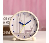 Reloj despertador de metal fuerte, reloj despertador de mesita de noche de 4 pulgadas, reloj despertador matutino de cuarzo silencioso
