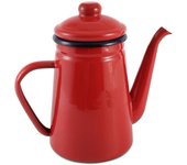 1.1l Esmalte Cafetera Mano Té Inducción Cocina Estufa Universal Rojo