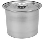 Contenedores de helado Congelador Barril de helado Contenedor congelador Caja de almacenamiento de refrigerador de acero inoxidable Plata 10.00X10....