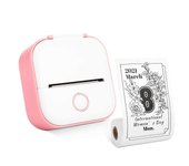 T02 Mini Impresora de Etiquetas - Impresora Portátil Con 3 Rollos, Impresora De Pegatinas Para Aprender, Notas, Imágenes, Fotos, Diario, Bricolaje,...