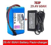 24v 60ah 7s3p 18650 Batería Batería de litio 24v 60000mah Bicicleta eléctrica ciclomotor eléctrico de iones de litio
