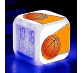 Reloj despertador de baloncesto 7color Cambio multifunción Noctilucence Reloj electrónico Habitación de los niños Despertador Regalo de cumpleaños ...