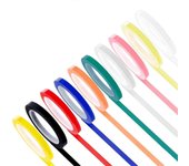 Cinta de esterilización de cinta de autoclave de 10 rollos, 0,24 pulgadas de ancho 216,5 pulgadas de longitud Instrumentos Identifica Colores mezcl...