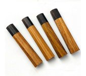 3X Cuchillos de cocina japoneses en blanco DIY Reemplazo de cuchillo de chef Mango de madera octogonal como se muestra