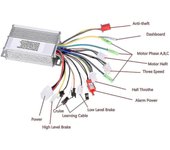 36v / 48v 350w Electric E-bike Scooter Sin escobillas Dc Motor Controlador de velocidad