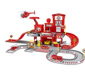 Juguetes para vehículos de emergencia Estación de bomberos de la estación de bomberos de la ciudad Conjunto de edificios de la torre de rescate de ...
