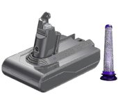 Compatible con Dyson V6 batería 21.6V DC62 accesorios, aspirador inalámbrico, compatible con V6 Sv04 Sv03 DC58 DC59 DC61 DC74)