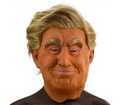 Máscara realista de Donald Trump Máscara de látex Máscara de látex Disfraz de fiesta de carnaval de Halloween Cosplay D