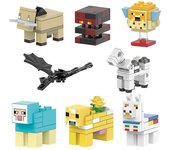 Bysion 8pcs Minecraft Ender Dragon Ghast Redstone Mini Man Figure Building Blocks
