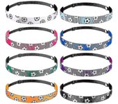 8 Pack Soccer Accesorios para el cabello Football Hairband Sport Elastic Headband For Girl negro/azul/azul oscuro