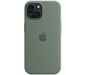 Para iPhone 15 Funda compatible con MagSafe Anti-arañazos silicona cubierta de teléfono rojo-rojo Verde