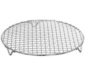 Red de parrilla redonda de acero inoxidable multiusos 304 con rejilla de barbacoa de pie Rejilla para hornear Camping Outdoo Plata