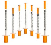 50pcs/pack 1ml Syringe With 30g (8mm Long) Lab Supplies Individually Sealed Package
