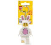 LEGO Conejito de Pascua Traje Chico Minifigura Icónica Llave Luz - Blanco (Llavero / Llavero)