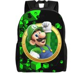 Luigi's Mansion Mochila unisex Mochila portátil Mochila escolar Mochila para estudiantes universitarios Mochila básica ligera para niños adolescent...