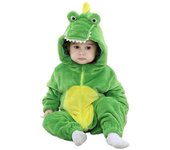 Niño pequeño Disfraz de cocodrilo infantil Franela Monos con capucha Suave animal Romper Trajes Regalo SIZE 90 12-18 months