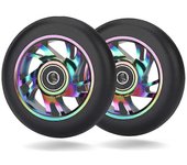 2 Pcs 100Mm Scooter Ruedas de Repuesto con Rodamiento Stunt Scooter Pu Wheels para Balancear Coches, Extre