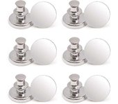 Botones de pantalón sin costuras Plata 10-pack-YU