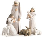 Natividad, Figuras de la Natividad esculpidas pintadas a mano, Set de 6 piezas Gaoly-q