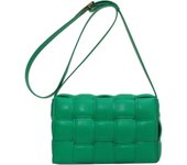Bolsos cruzados de cassette tejido para mujeres, bolso de hombro de cuero pequeño bolso de mano de moda bolso de mano de mujer bolso de mano de muj...