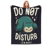 Manta de dibujos animados Snorlax para niños, adolescentes, adultos, manta de vellón de lujo ultra suave y acogedora para sofá cama, cálido Flhufhf...